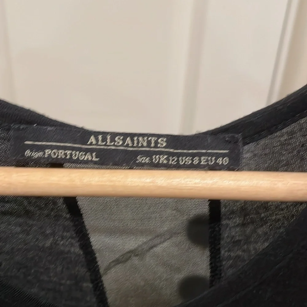 All Saints black cotton tank top - Picture 4 of 6